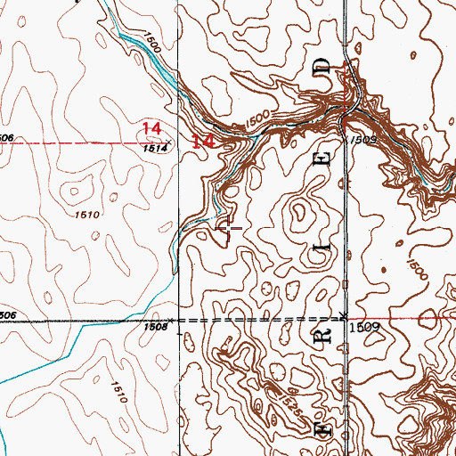 Topographic Map of Krapp Brothers Dam, ND