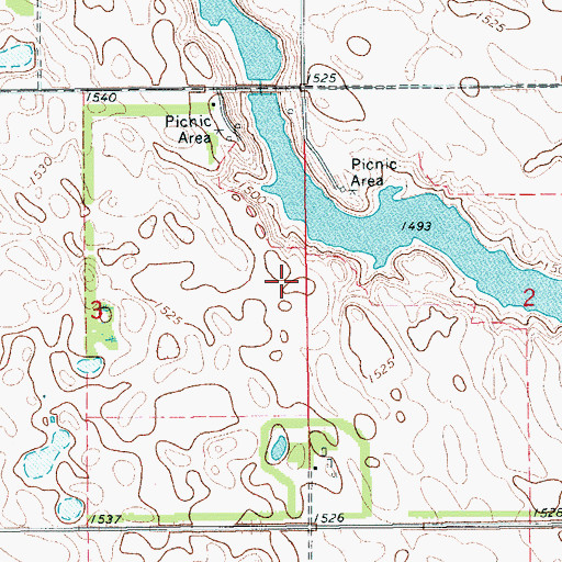 Topographic Map of Whitman Dam, ND