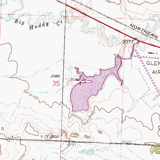 Topographic Map of Schatz Dam, ND