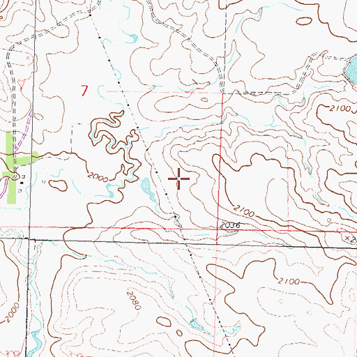 Topographic Map of Square Butte 2 Dam, ND