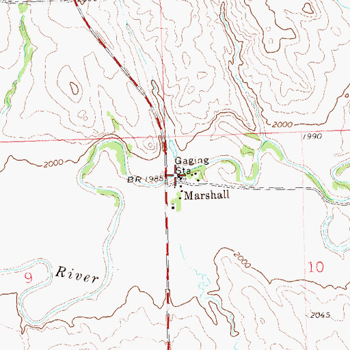 Topographic Map of Qustafson Dam, ND