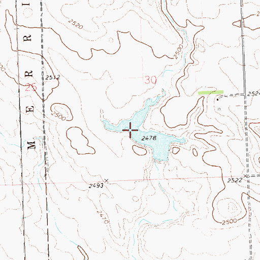 Topographic Map of Brown Dam, ND