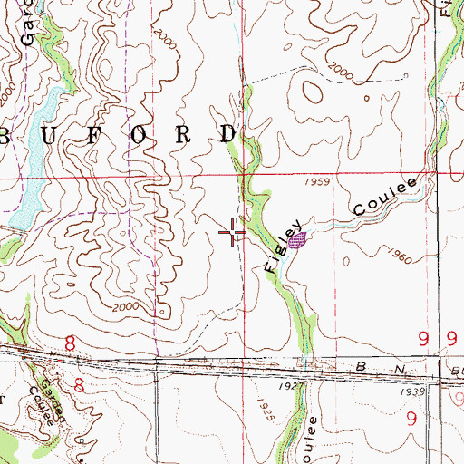 Topographic Map of Nordell Dam, ND
