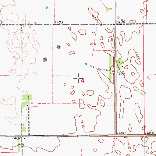 Topographic Map of North Branch Forest River Number 3 Dam, ND