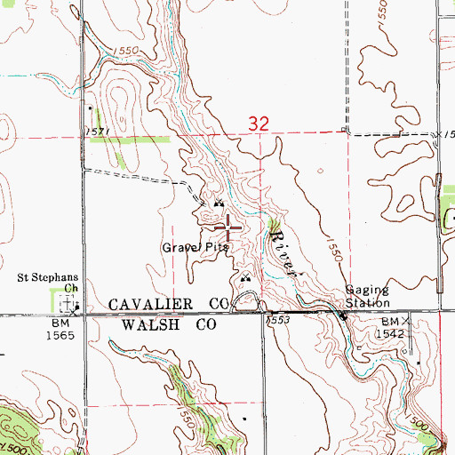Topographic Map of Seim Dam, ND