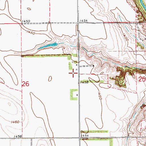 Topographic Map of Galde Dam, ND