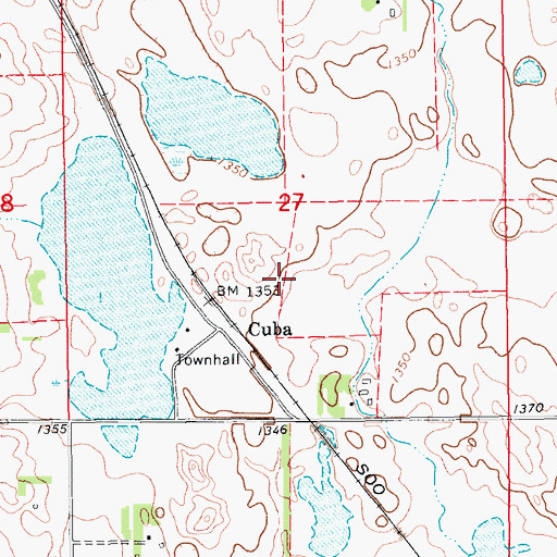 Topographic Map of Triebold Dam, ND