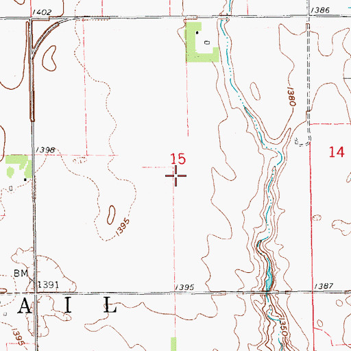 Topographic Map of Heinze Dam, ND
