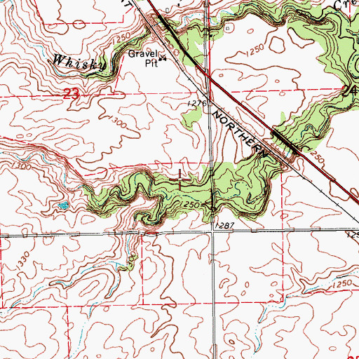 Topographic Map of Upper Tuttle River Number 6 Dam, ND