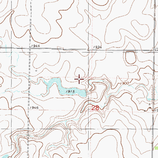 Topographic Map of Karl Vanderval Dam, ND