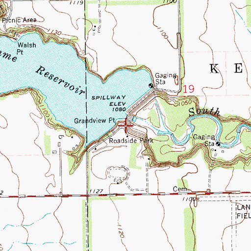Topographic Map of Homme Dam, ND