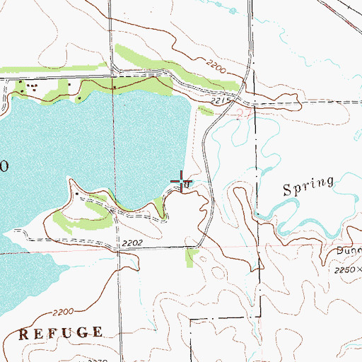 Topographic Map of Lake Ilo Dam, ND