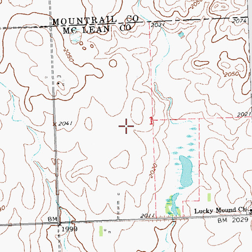 Topographic Map of Peterson Lake Dam, ND