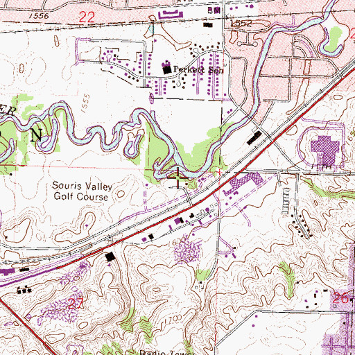 Topographic Map of Minot Water Supply Dam, ND