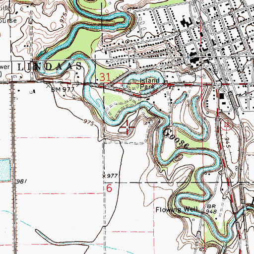 Topographic Map of Mayville Dam, ND