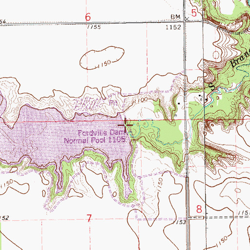 Topographic Map of Fordville Dam #4, ND