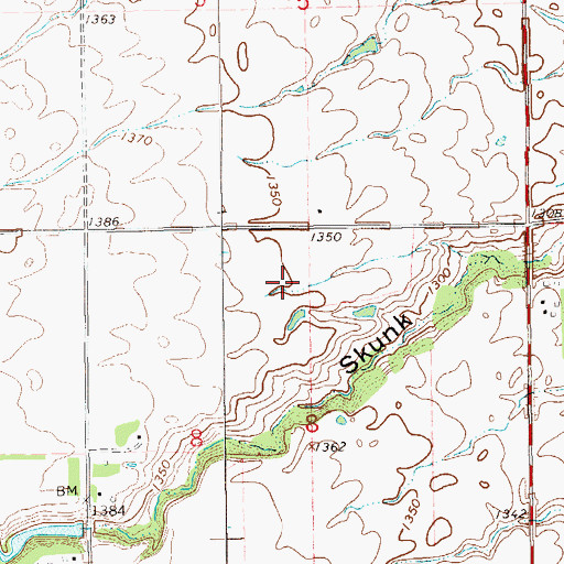 Topographic Map of Upper Turtle River Number 2 Dam, ND