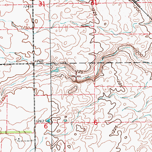 Topographic Map of Upper Turtle River Number 8 Dam, ND