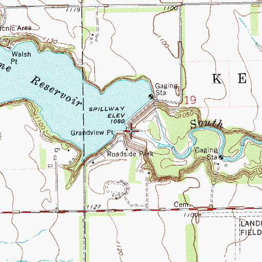 Topographic Map of Homme Lake, ND