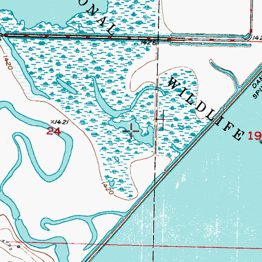 Topographic Map of Unit 320 Reservoir, ND
