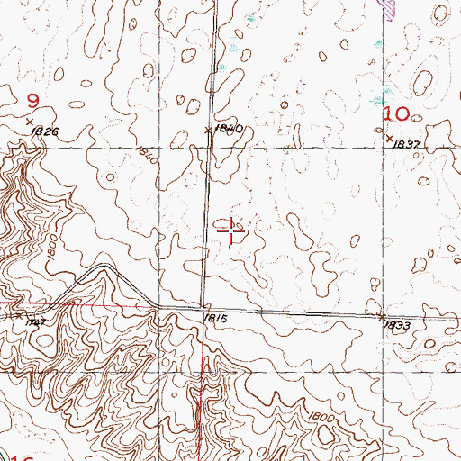 Topographic Map of Unit 96 Reservoir, ND