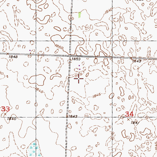 Topographic Map of Unit 41 Reservoir, ND