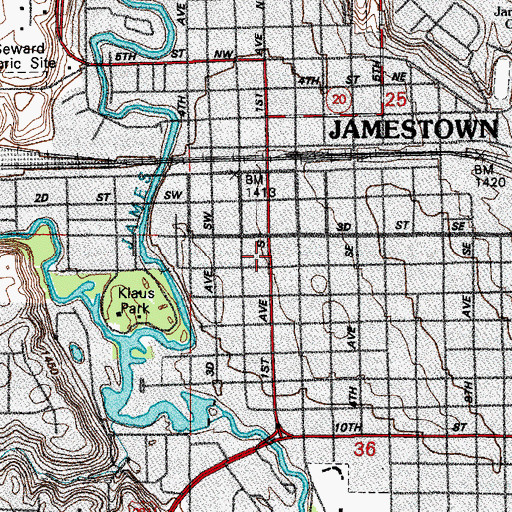 Topographic Map of Meidinger Square, ND