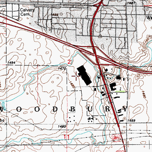 Topographic Map of Buffalo Mall, ND