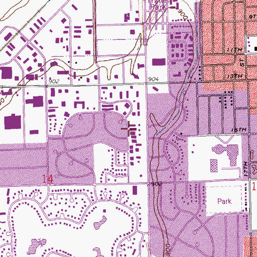 Topographic Map of Market Square, ND