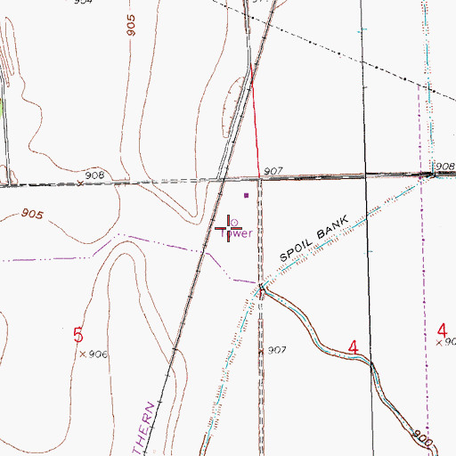 Topographic Map of KFNW-AM (Fargo), ND