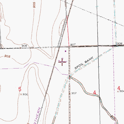 Topographic Map of KFNW-AM (West Fargo), ND