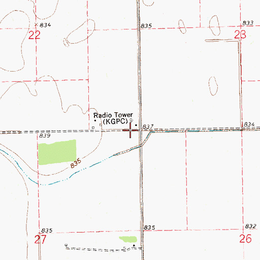 Topographic Map of KXPO-AM (Grafton), ND