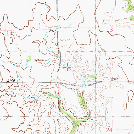 Topographic Map of KEYZ-AM (Williston), ND