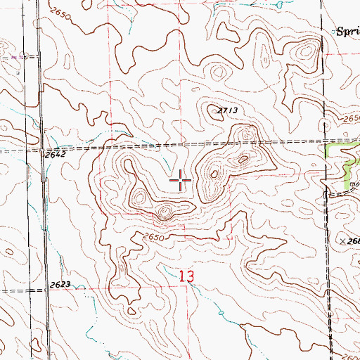 Topographic Map of KQCD-TV (Dickinson), ND