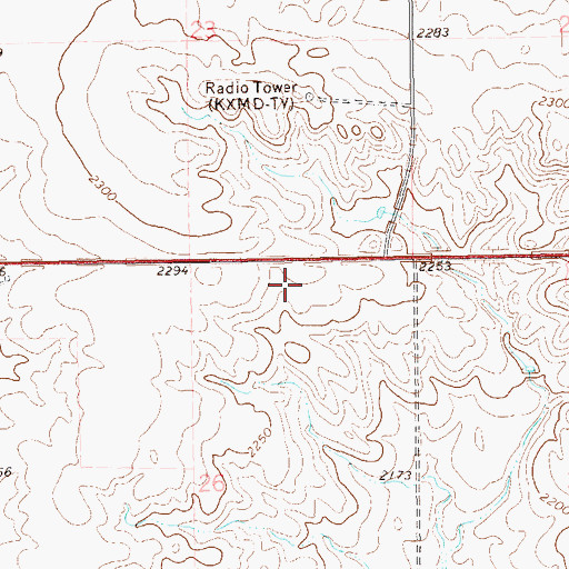 Topographic Map of KXMD-TV (Williston), ND