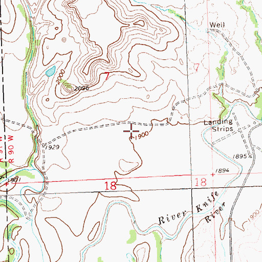 Topographic Map of Crowley Resort Airstrip (historical), ND