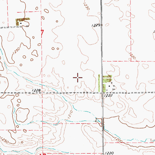 Topographic Map of Boeder Landing Strip (historical), ND