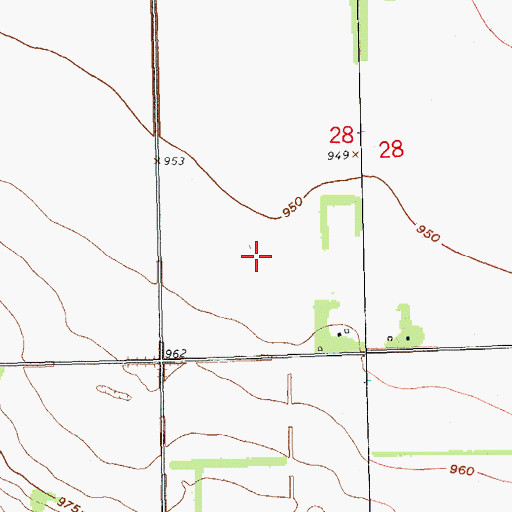 Topographic Map of Andvik Landing Strip (historical), ND