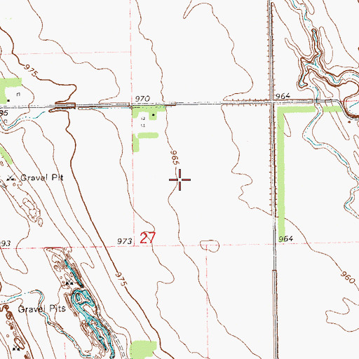 Topographic Map of Kleven Private Airport (historical), ND