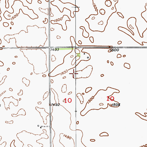 Topographic Map of Henry Fietzer Landing Field (historical), ND