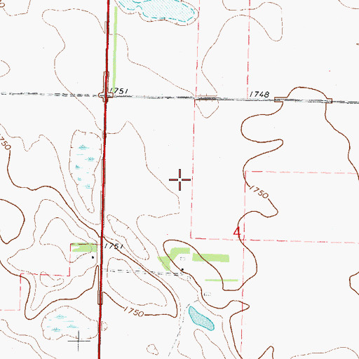Topographic Map of Bailery Landing Strip (historical), ND