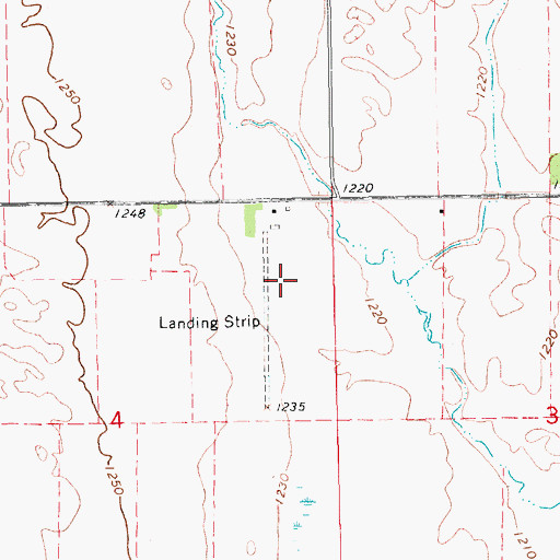 Topographic Map of Gage Flying Farmer Airport, ND