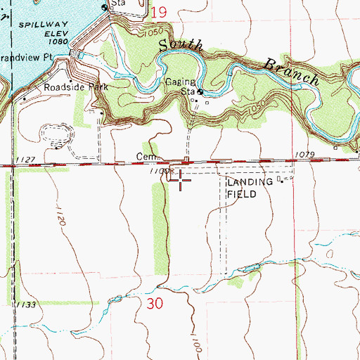 Topographic Map of Park River Airport - W C Skjerven Field, ND