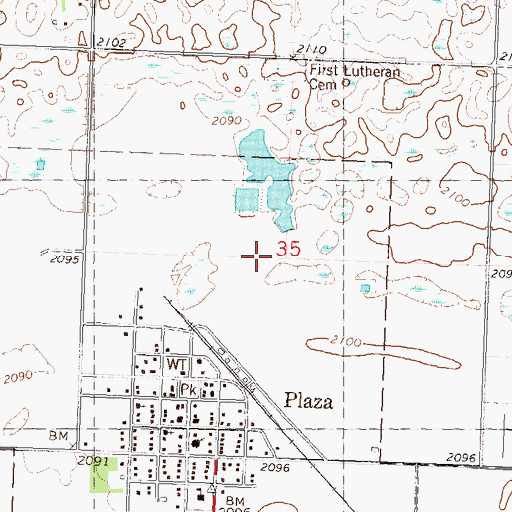 Topographic Map of Trulson Field, ND