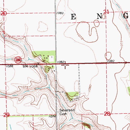 Topographic Map of Fugleberg Farm Airport, ND