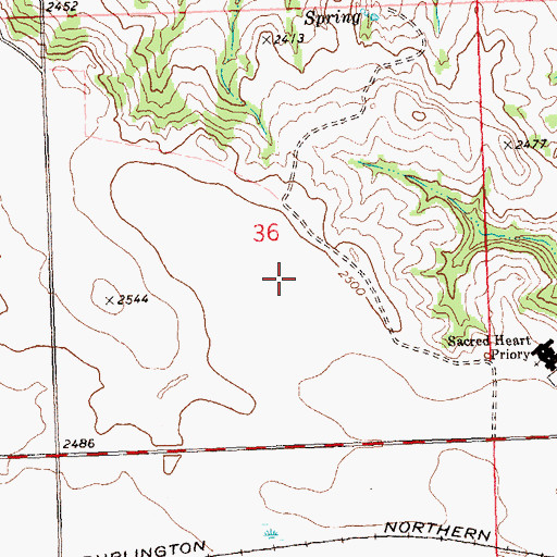 Topographic Map of Richardton Airport, ND