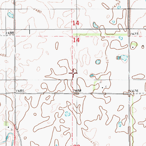 Topographic Map of Werre Landing Strip (historical), ND
