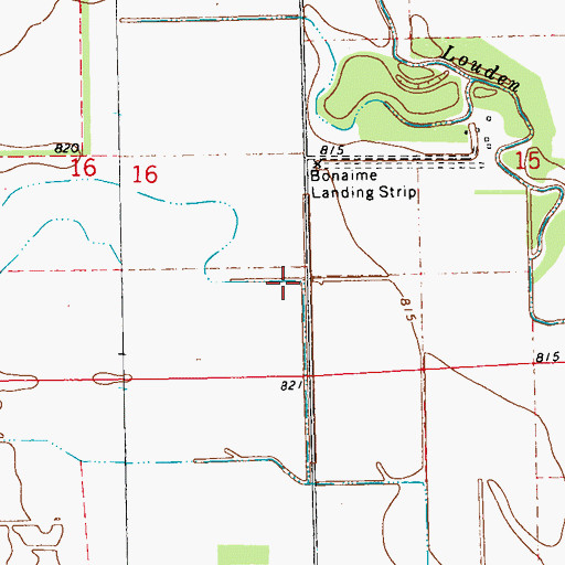 Topographic Map of Bonaime Field (historical), ND