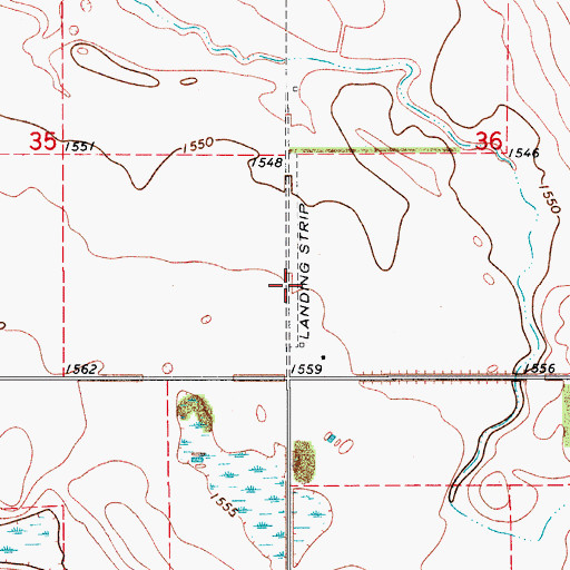 Topographic Map of Weston Airport (historical), ND