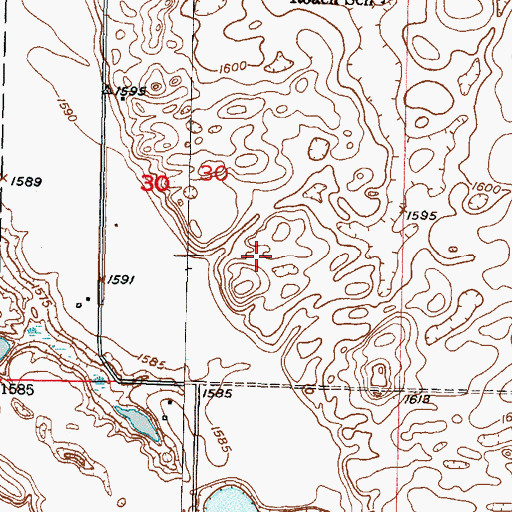 Topographic Map of Doyle Landing Strip (historical), ND
